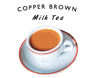 Copper brown Copper brown milk tea brew